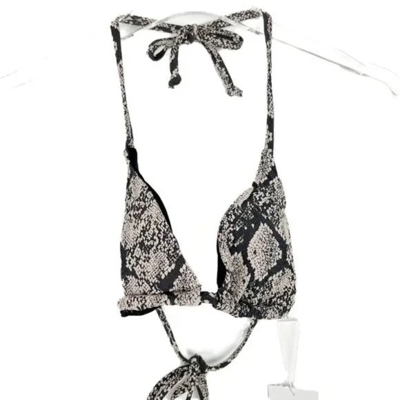 Andie Other - NWT Andie Swim String Bikini Top Textured Snakeskin Print Size Medium M NEW